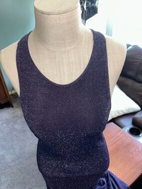 All that Jazz Sparkling S- 9-10 Sleeveless Sparkle Evening Dress in Deep Purple